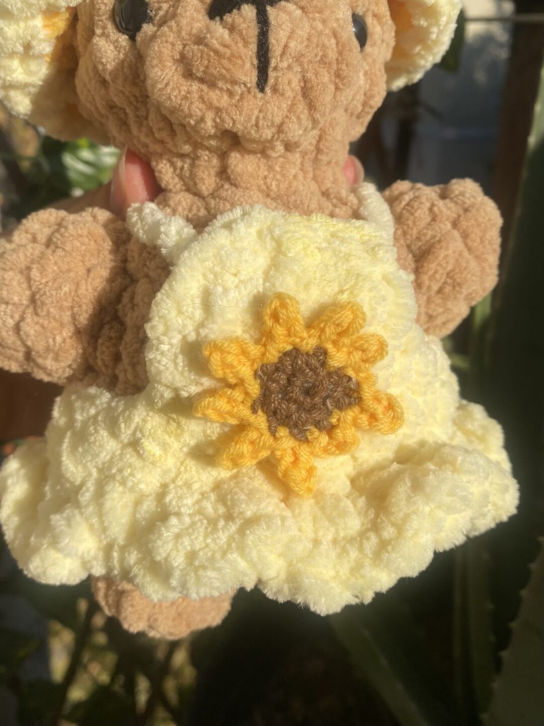 IMG_2431 Слънчогледово Мече с Аксесоари – Амигуруми
