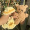 IMG_2466 Слънчогледово Мече с Аксесоари – Амигуруми